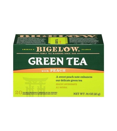 Bigelow Peach Green Tea 20bg 0.91 oz