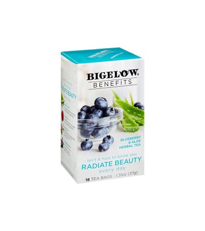 Bigelow Blueberry & Aloe Herbal Tea 18bg 1.31 oz