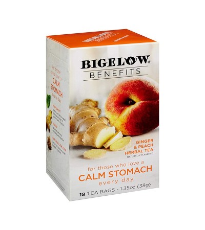 Bigelow Ginger & Peach Herbal Tea 18bg 1.35 oz