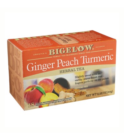 Bigelow Ginger Peach Turmeric Tea 18bg   0.98 oz