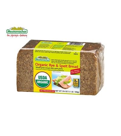 Mestemacher Bread Organic Rye Spelt 17.6oz
