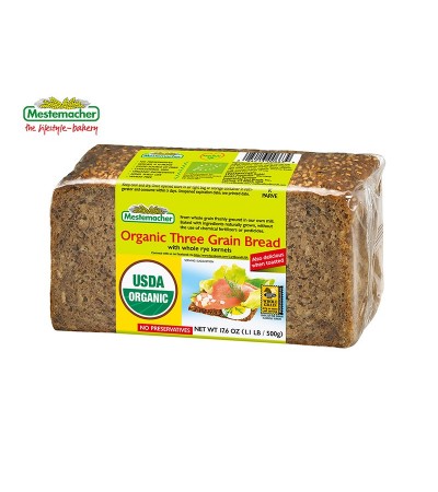 Mestemacher Bread Organic Three Grain 17.6oz