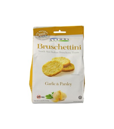 Asturi Bruschettini Garlic & Parsley 4.23oz Bag