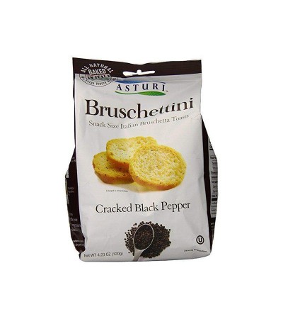 Asturi Bruschettini Cracked Black Pepper 4.23oz Bag