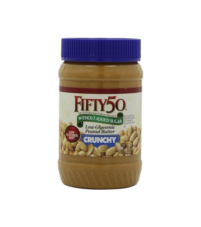 Fifty50 Crunchy Peanut Butter Low Sodium 18 oz
