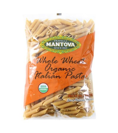 Mantova Organic Whole Wheat Penne Rigate 1Ib