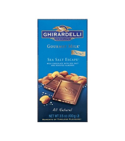 Ghirardelli Milk Chocolate Sea Salt Almond Escape Bar 3.5oz