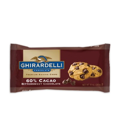 Ghirardelli Baking Chips 60% Bittersweet Chocolate Bag 10oz