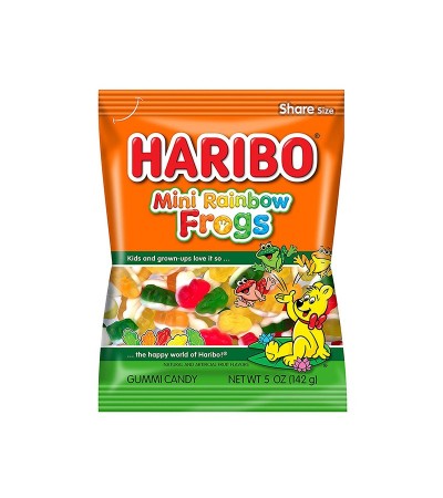 Haribo Bag Mini Rainbow Frogs 5oz