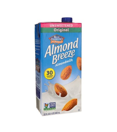 Blue Diamond Beverage Unsweet Almond Breeze Original 32 oz