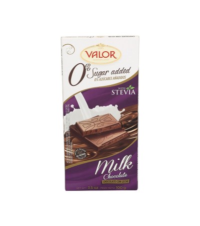 Valor Bar No Sugar Added Milk Chocolate 3.5 oz