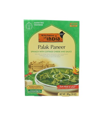 Kitchens Of India Palak Paneer-Spinach/Cottage Cheese & Sauce 10oz