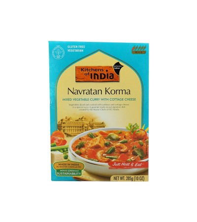 Kitchens Of India Navratan Korma-Mix Veggie Cottage Cheese Curry 10oz