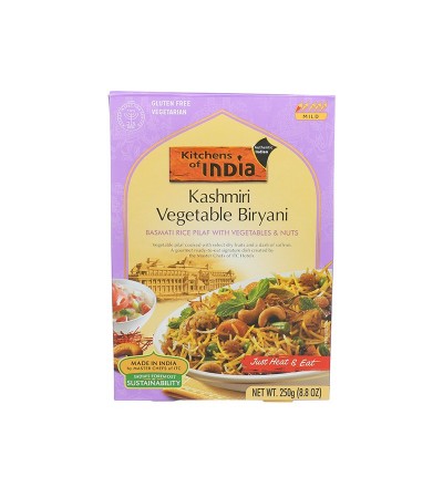Kitchens Of India Kashmiri Biryani-Basmati Rice Pilaf Veggie & Nuts 8.8oz