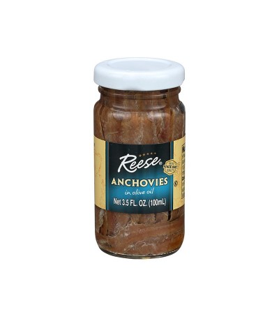 Reese Flat Anchovies In Glass Jar 3.5oz